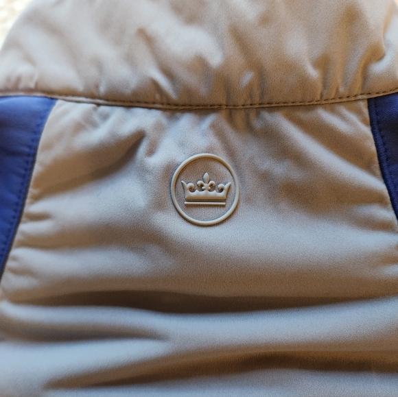 Men's Blue and Gray Quarter-Zip Peter Millar Pullover Size Small - Picture 6 of 8